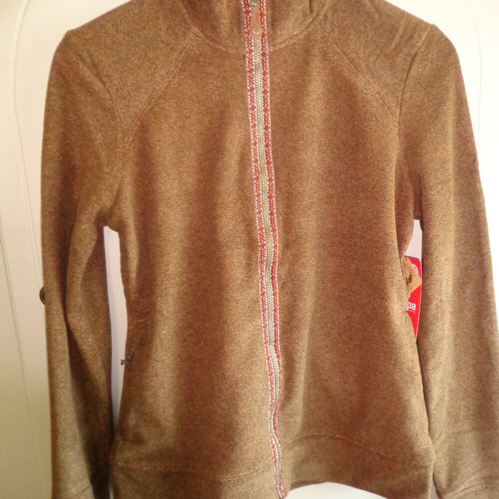 NWT Sherpa Adventure Gear Rolpa Fleece Jacket S Caramel